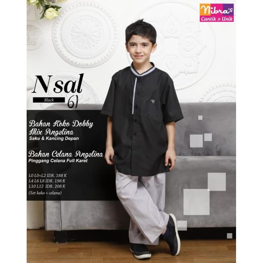 Promo Koko Anak Nibras Nsal 61 / Koko Nibras Anak / Setelan Koko Anak - Putih, 2
