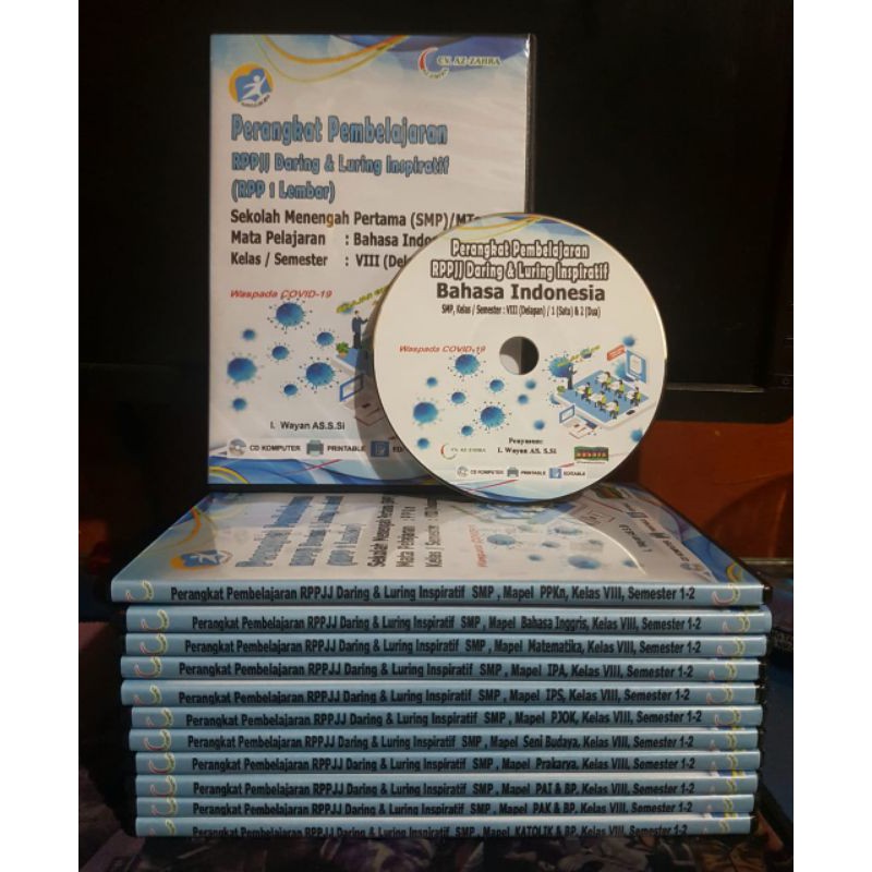 RPP 1 lembar daring mata pelajaran bahasa Indonesia kelas 7 semester 1 dan 2