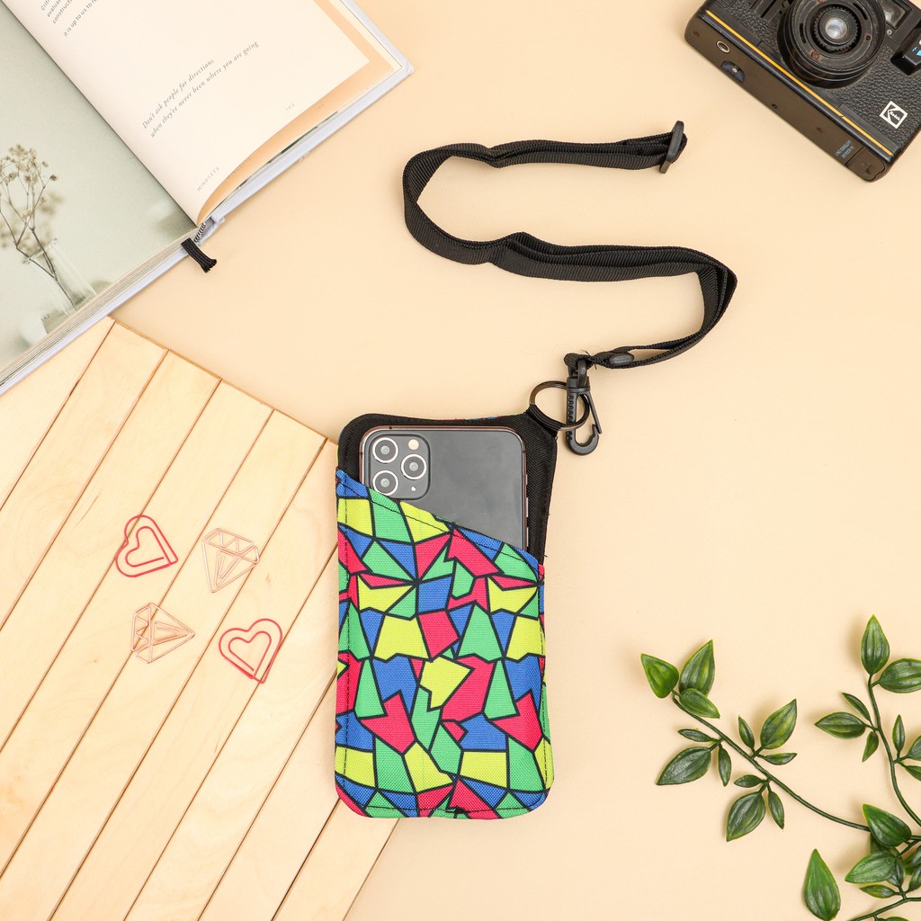 Dompet HP ID Card Holder Hanging Phone Wallet Kalung Gantung Leher Wanita Pria Motif Tristan TS-07