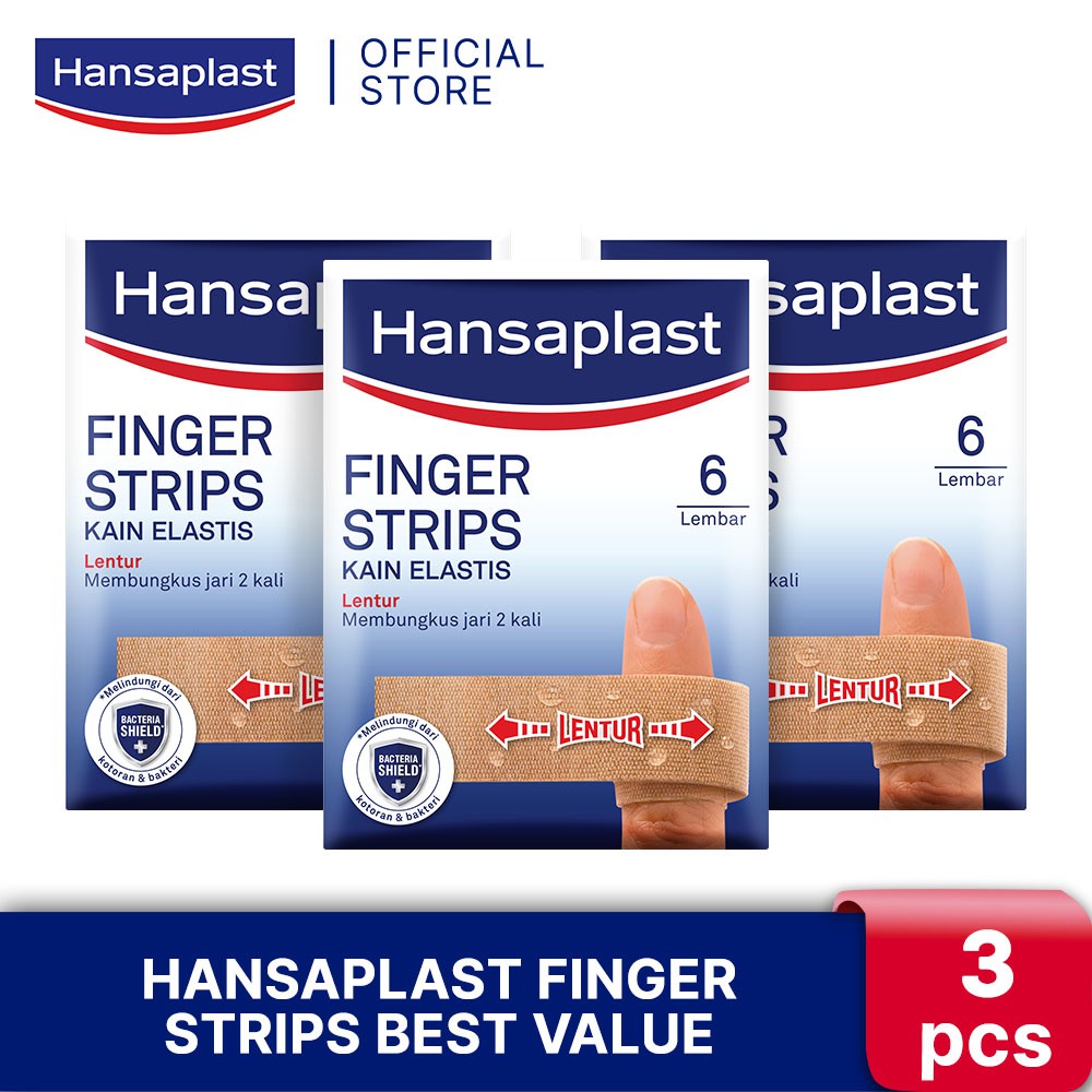 Hansaplast Finger Strips 6's - Best Value - Plester Pelindung Jari