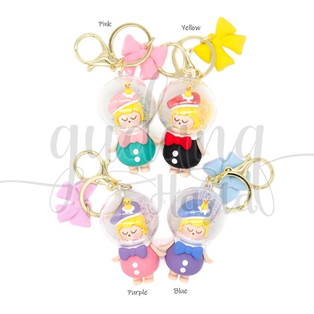 Gantungan Kunci Doll With Globe Keychain Motif Boneka Lucu GH 302320