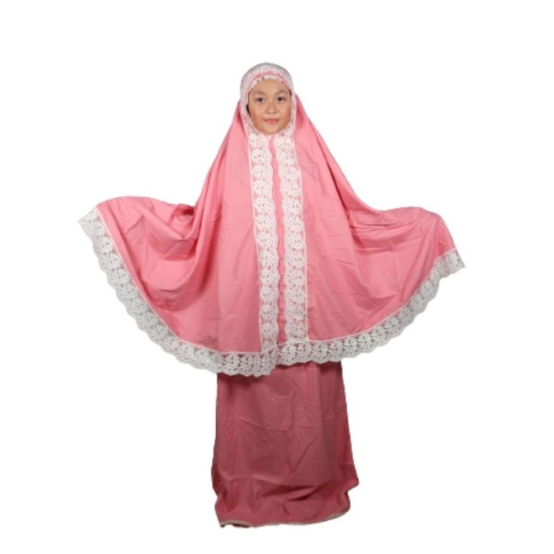 Mukena Katun Anak Full Renda Mukena Anak Shiren Anaya