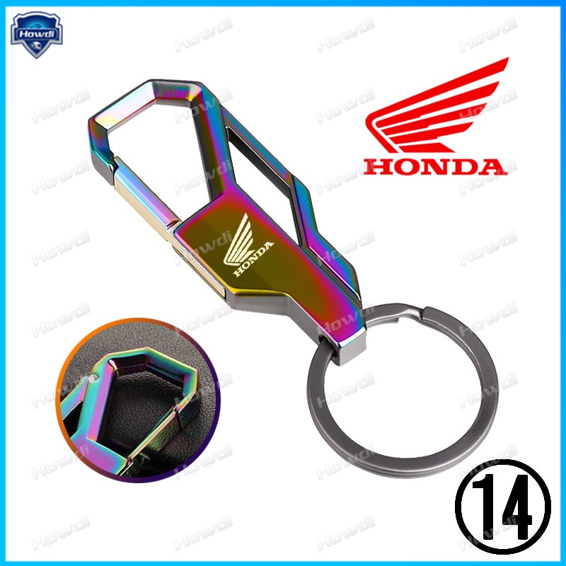 Set Gantungan Kunci Kreatif Bahan Metal Dengan logo Honda Motor