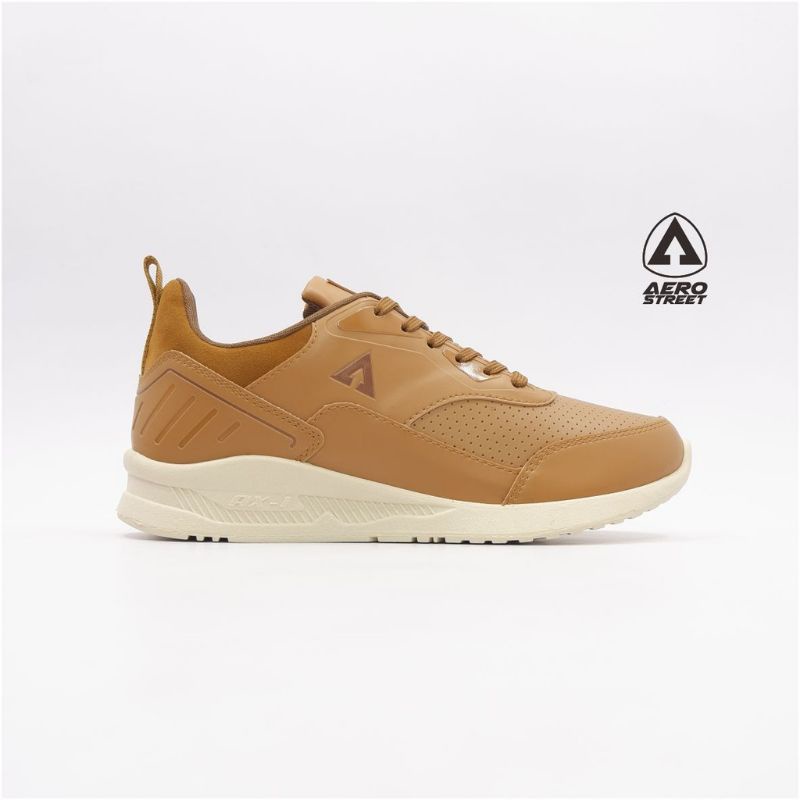 Aerostreet 42 Tiger Coklat Muda - Sepatu Sneakers Casual Pria Wanita Aero Street