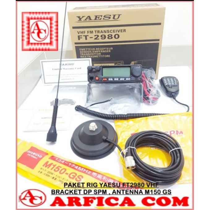 PAKET RADIO RIG YAESU FT2980 FT 2980 BREKET MAGNET DPSPM ANTENA M150