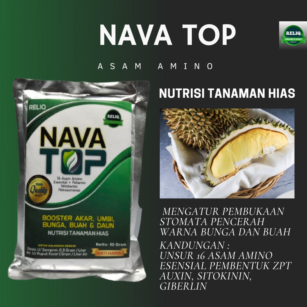 ASAM AMINO untuk tanaman durian, Pupuk Navatop Durian lebih berisi & Anti Stress