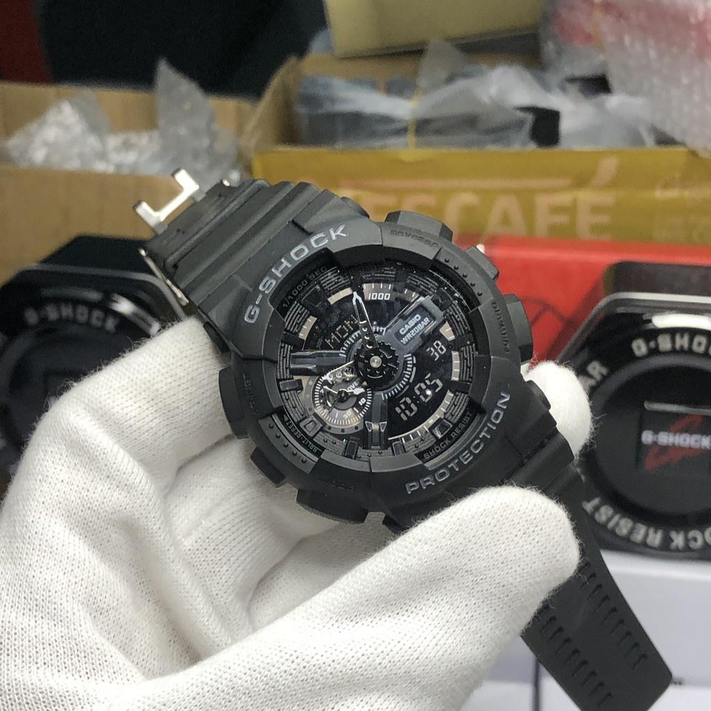 Jam Tangan Pria Cowok Dewasa G-Shock GA110GA-110 Men Sport Watch Quartz Movement Dual Time Display 200M Water Resistant Shockproof and Waterproof World Time LED Auto Light Sports Wrist Watches