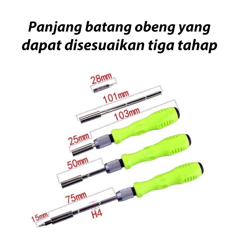 【Promo spesial】ISKU Obeng Set 32in1 SerbaGuna Magnetic Screwdrivers Repair tool/Obeng hp set multifungsi murah