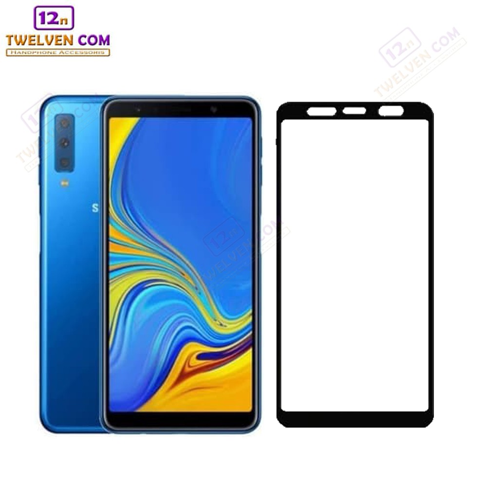 zenBlade 5D Full Cover Tempered Glass Samsung A7 (2018) - Hitam