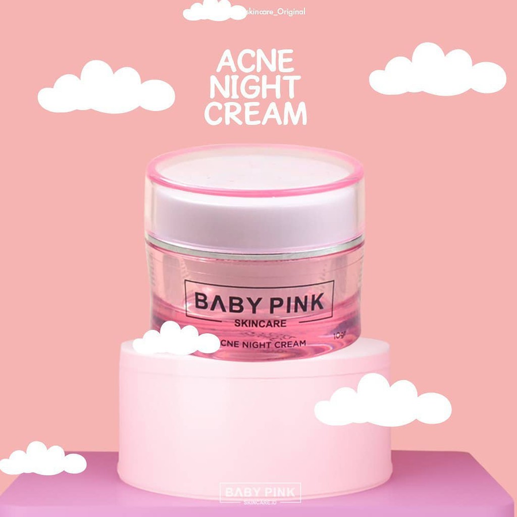 ACNE NIGHT CREAM babypink