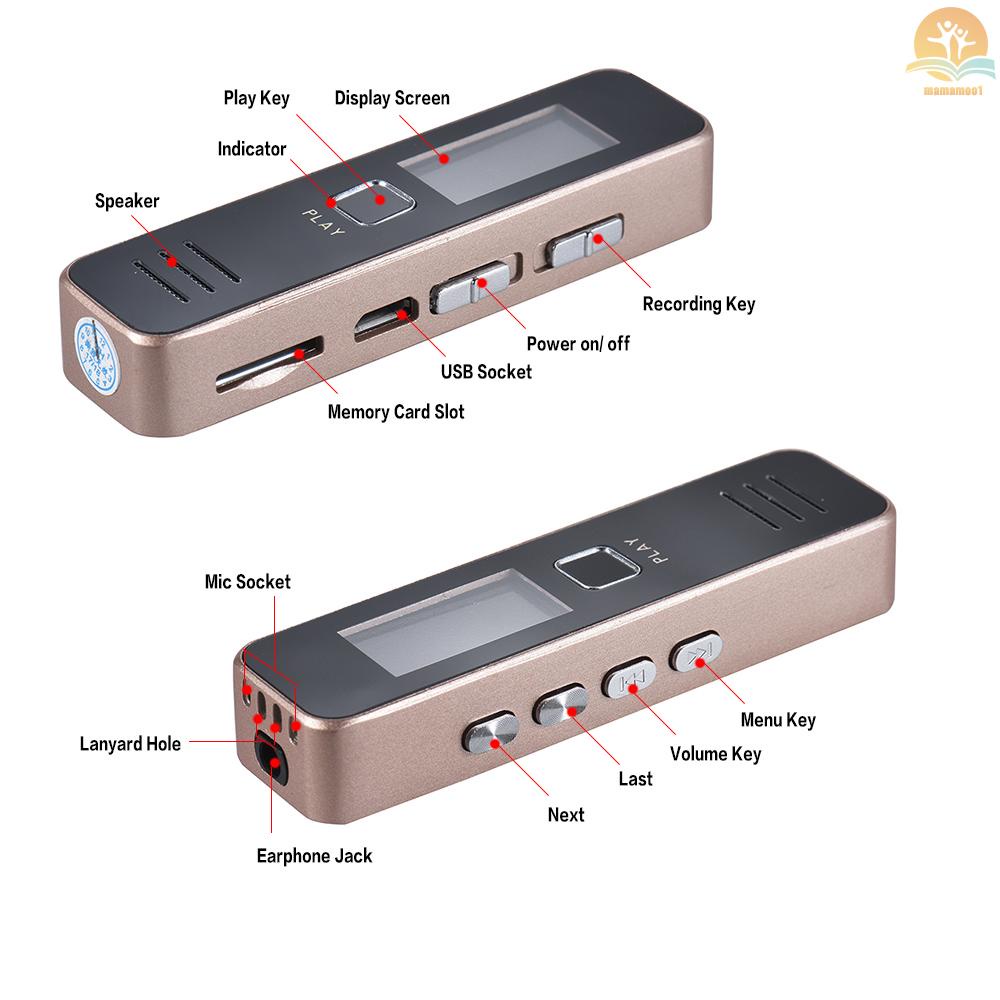 Digital Voice Recorder Audio Dictaphone MP3 Player USB Flash Disk for Meeting