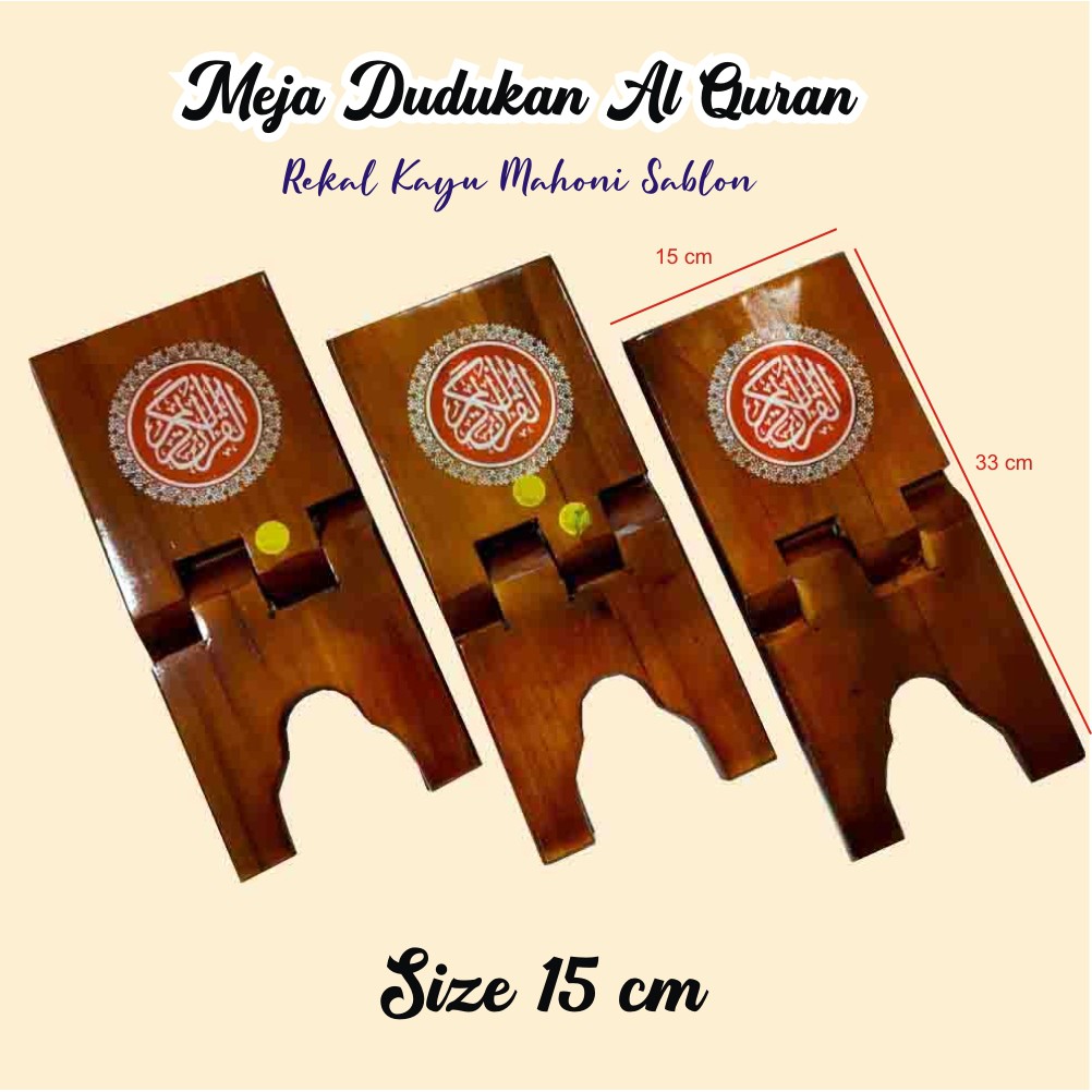 Rekal,Meja,tatakan,Dudukan Alquran Termurah (Sablon) Size 15