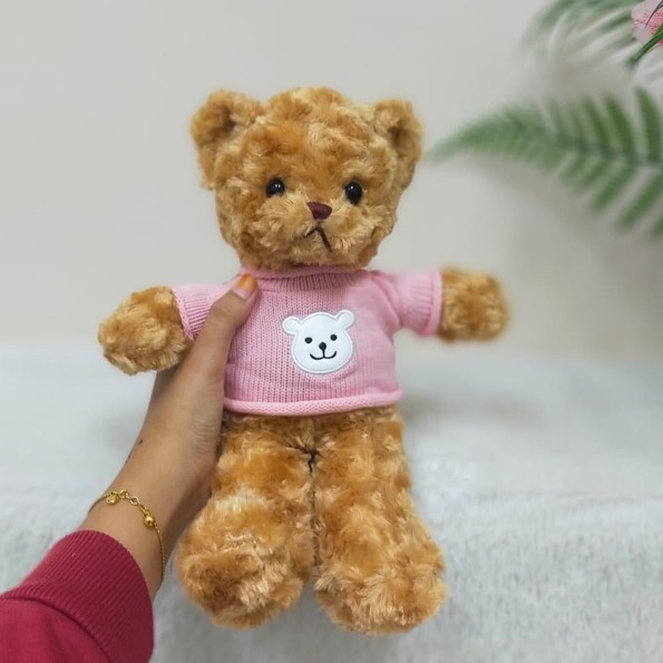 Boneka Teddy Bear Sweter Size 8&quot;/30cm/boneka beruang/Boneka teddy Baju Sweater Stripe