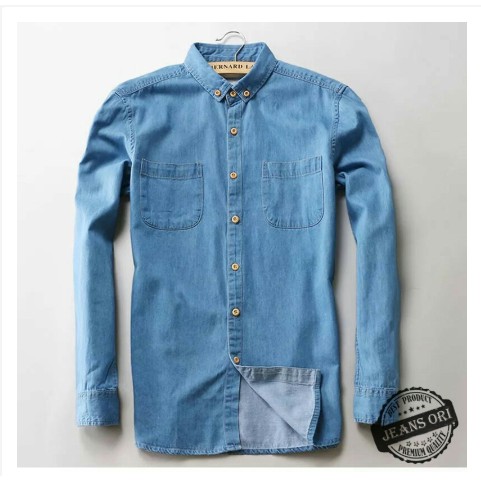 VA13 Super!>> Kemeja Levis Pria Lengan Denim Cowo Levis Original Kmop Levis 2 Terlaris MODEL TERBARU