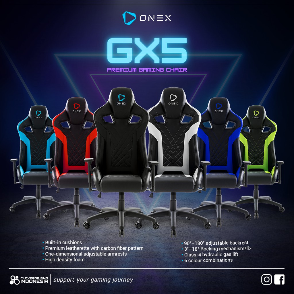 ONEX GX5 Kursi Gaming Chair Premium Quality GX 5 GX-5