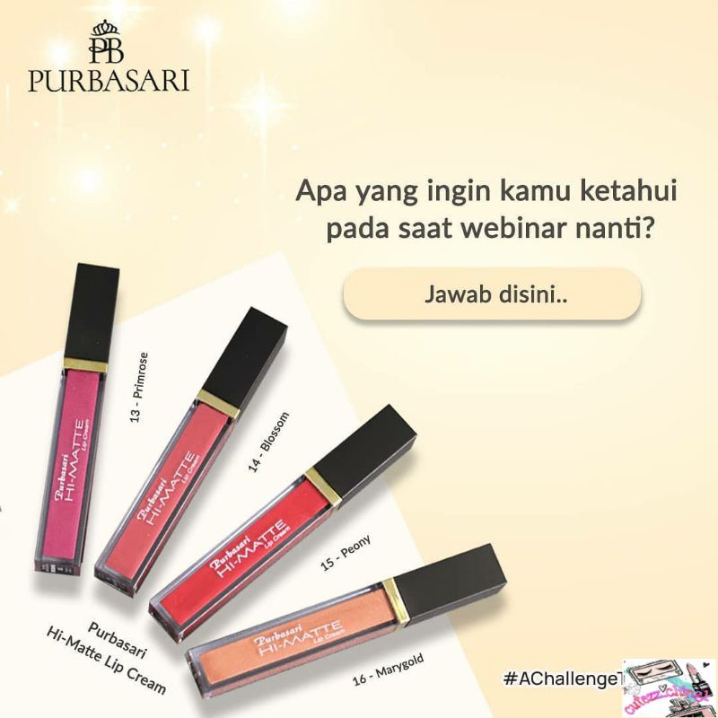 ☃Cutezz_Ching1☃Purbasari Hi Matte Lip Cream - Lip Cream