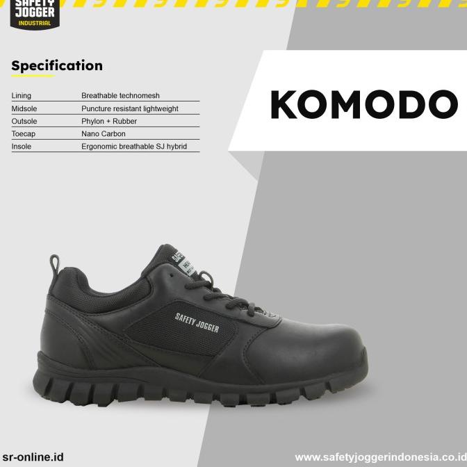 SAFETY JOGGER KOMODO BLK S3 ESD SRC METAL FREE Star Seller Termurah