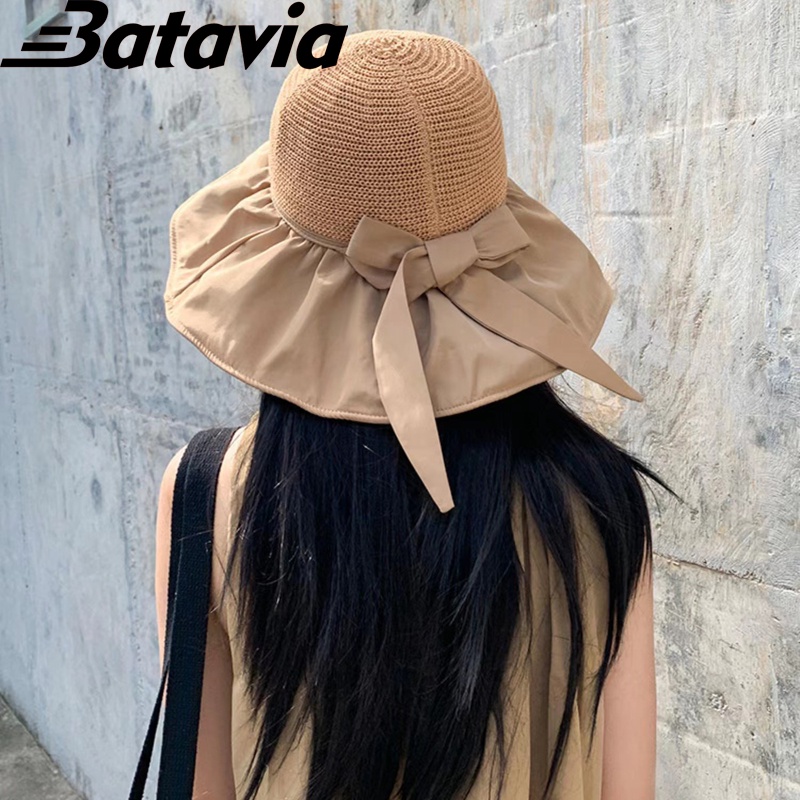 (COD)Topi pantai matahari rajut wanita premium model korea terbaru A