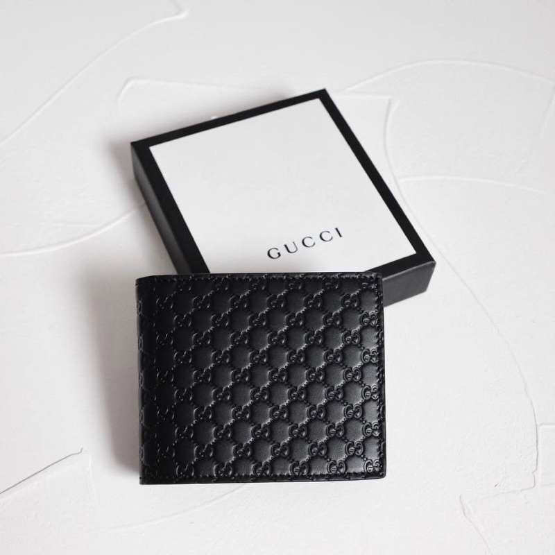 GUCCI WALLET MEN BIFOLD SIGANTURE ALL BLACK