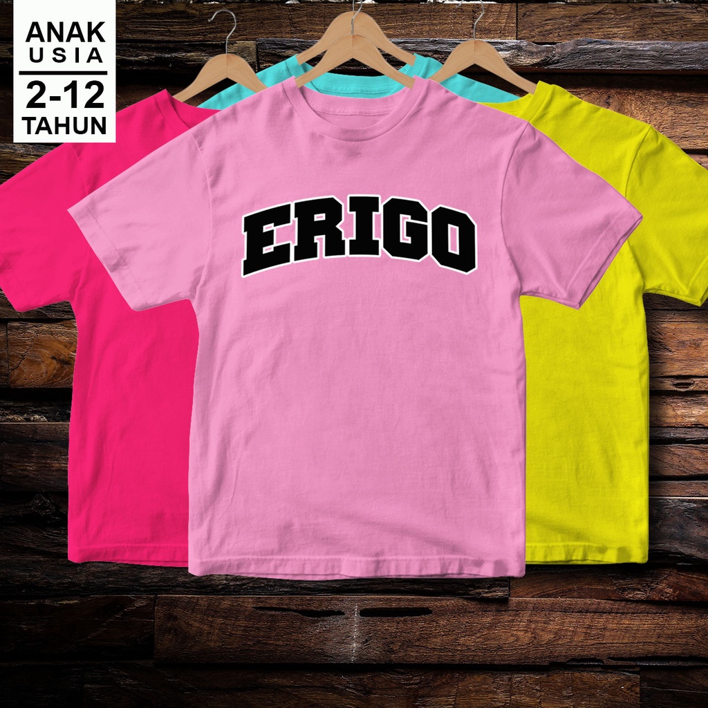 KAOS DISTRO ANAK PEREMPUAN DAN LAKI-LAKI/KAOS ANAK ERIGO/BAJU ATASAN ANAK CEWE/BAJU ATASAN ANAK COWO