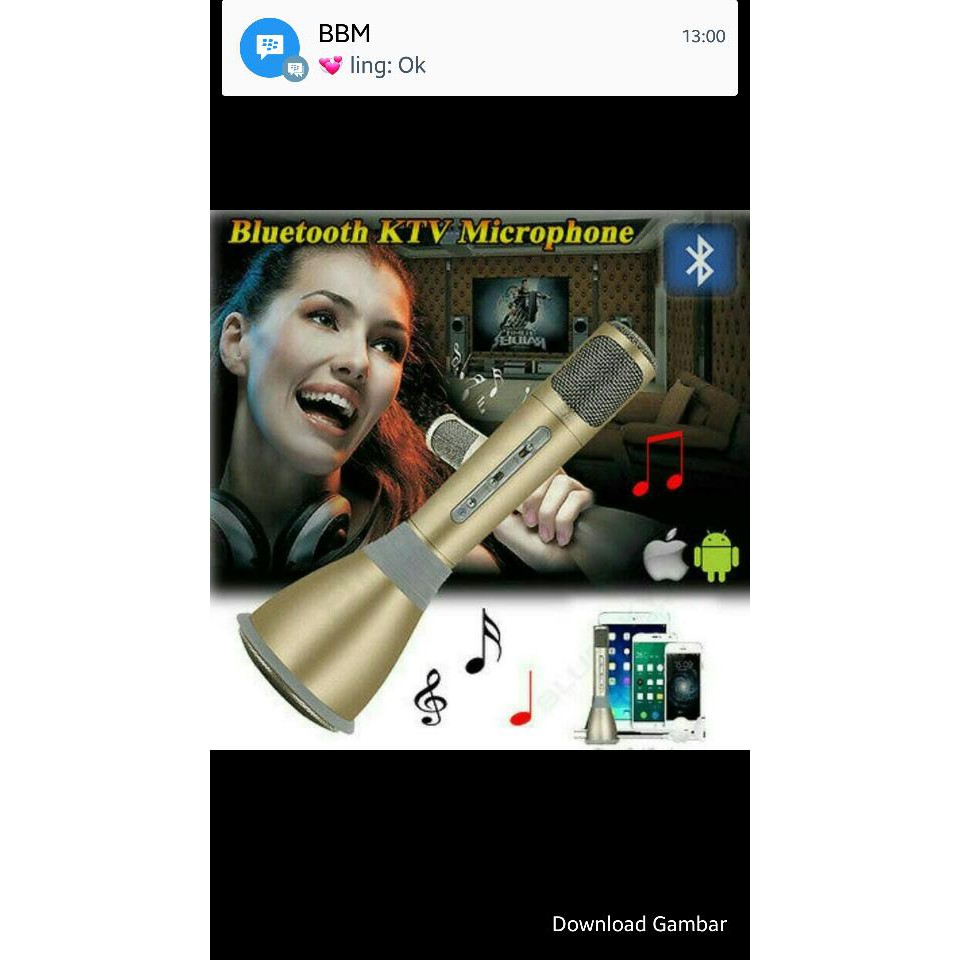 Microphone karaoke bluetooth Limited