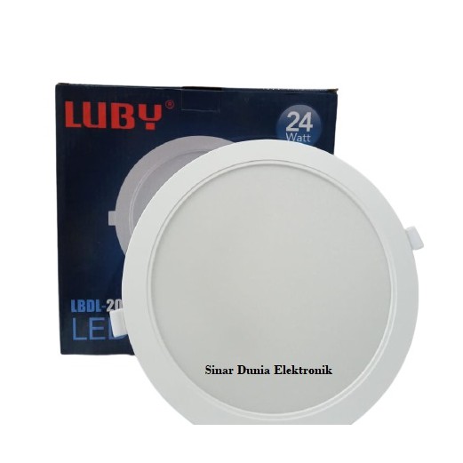 LUBY LED DOWNLIGHT 24WATT 24W LBDL-201 PUTIH