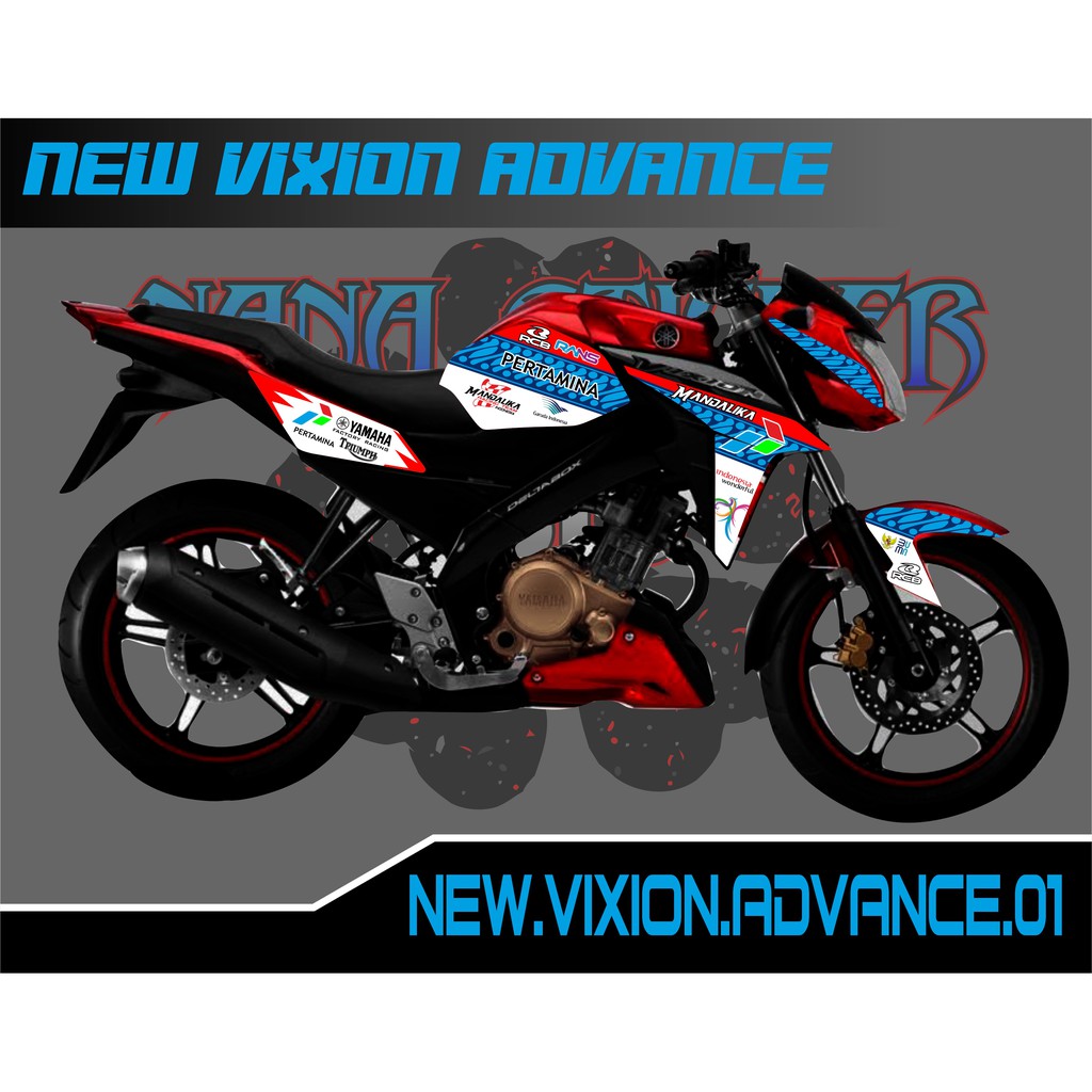 Sticker Striping VIXION ADVANCE NVA PERTAMINA List Variasi Motor STICKER VIXION CODE 01