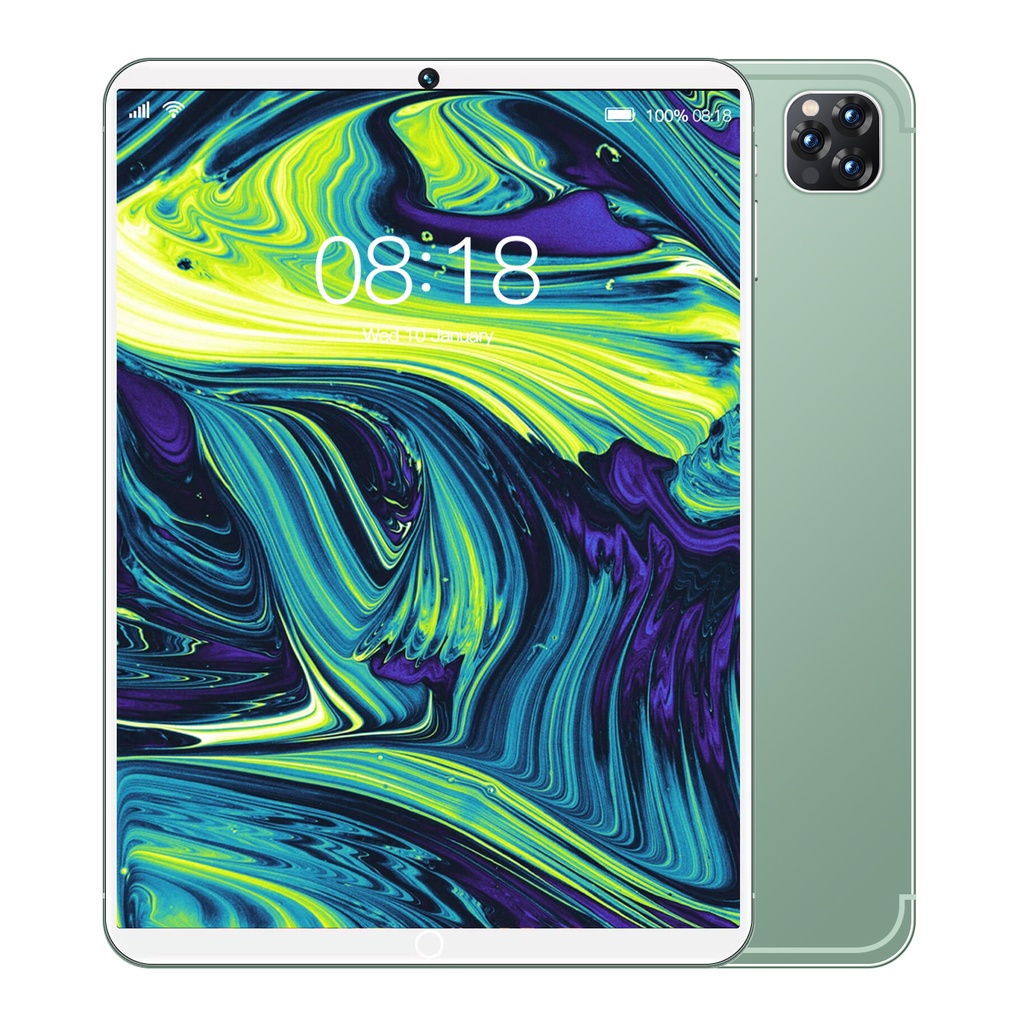 【Hot Sale】Tablet PC Asli Galaxy Tab Baru 12GB + 512GB Tablet Android 10 Inci Layar Full Screen Layar Besar Wifi 5G Dual SIM Tablet Untuk Anak Belajar,Tablet Gaming Murah Cuci Gudang-hijau