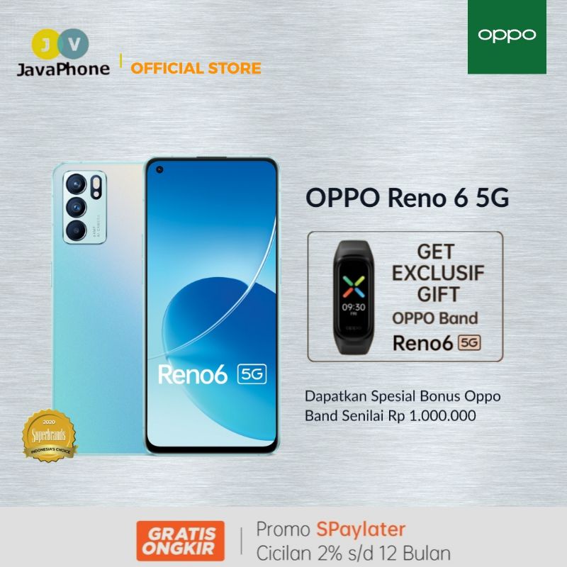 OPPO Reno6 5G 8/128GB [5G Network, AI Highlight Video, 65W SuperVOOC 2.0]