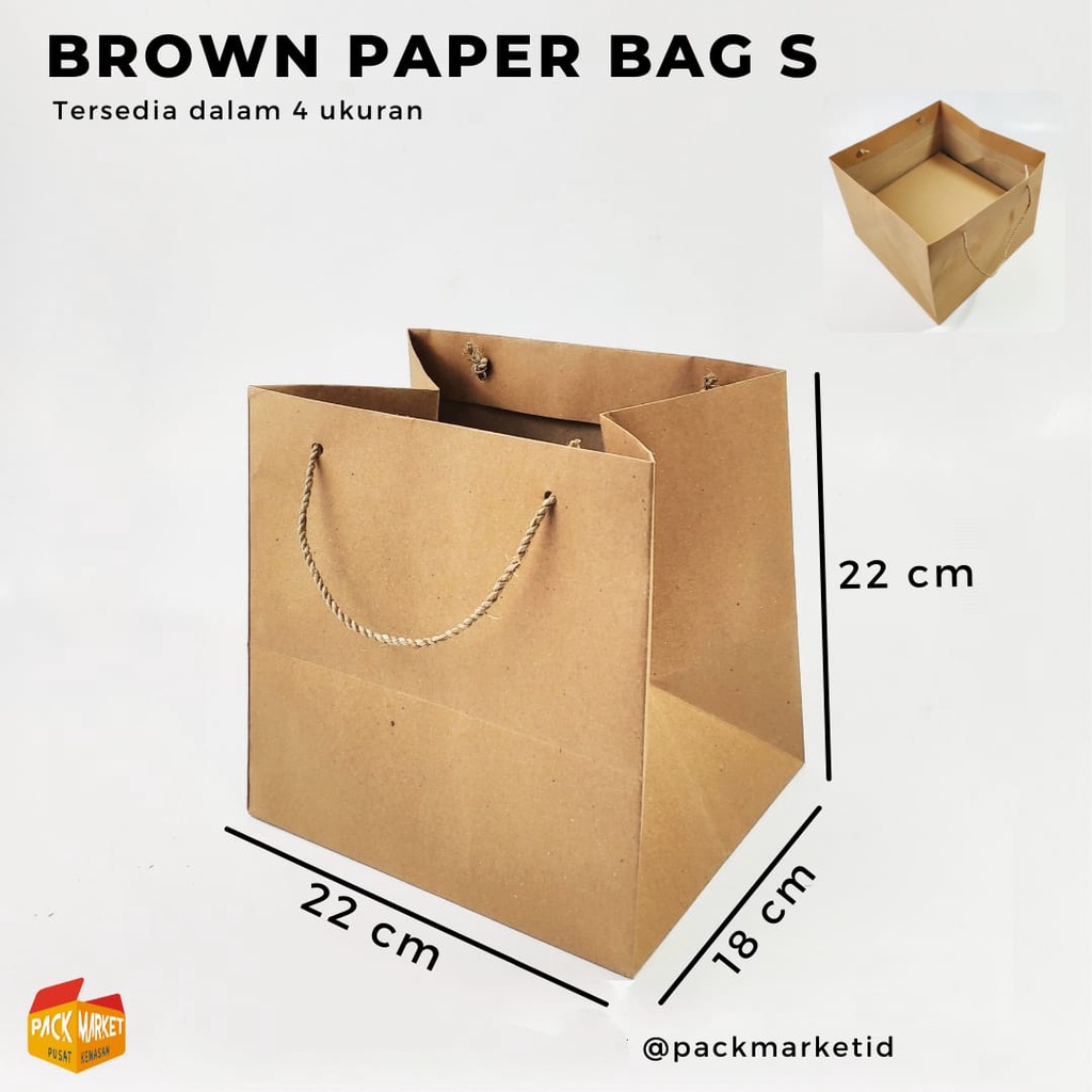 

Brown Paper Bag SMALL (MIN ORDER 2pc)