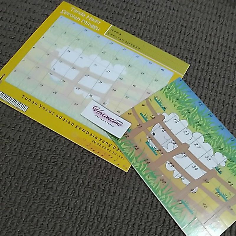 

buku absen daftar absen kertas absen Tanda Hadir Sekolah Minggu Domba