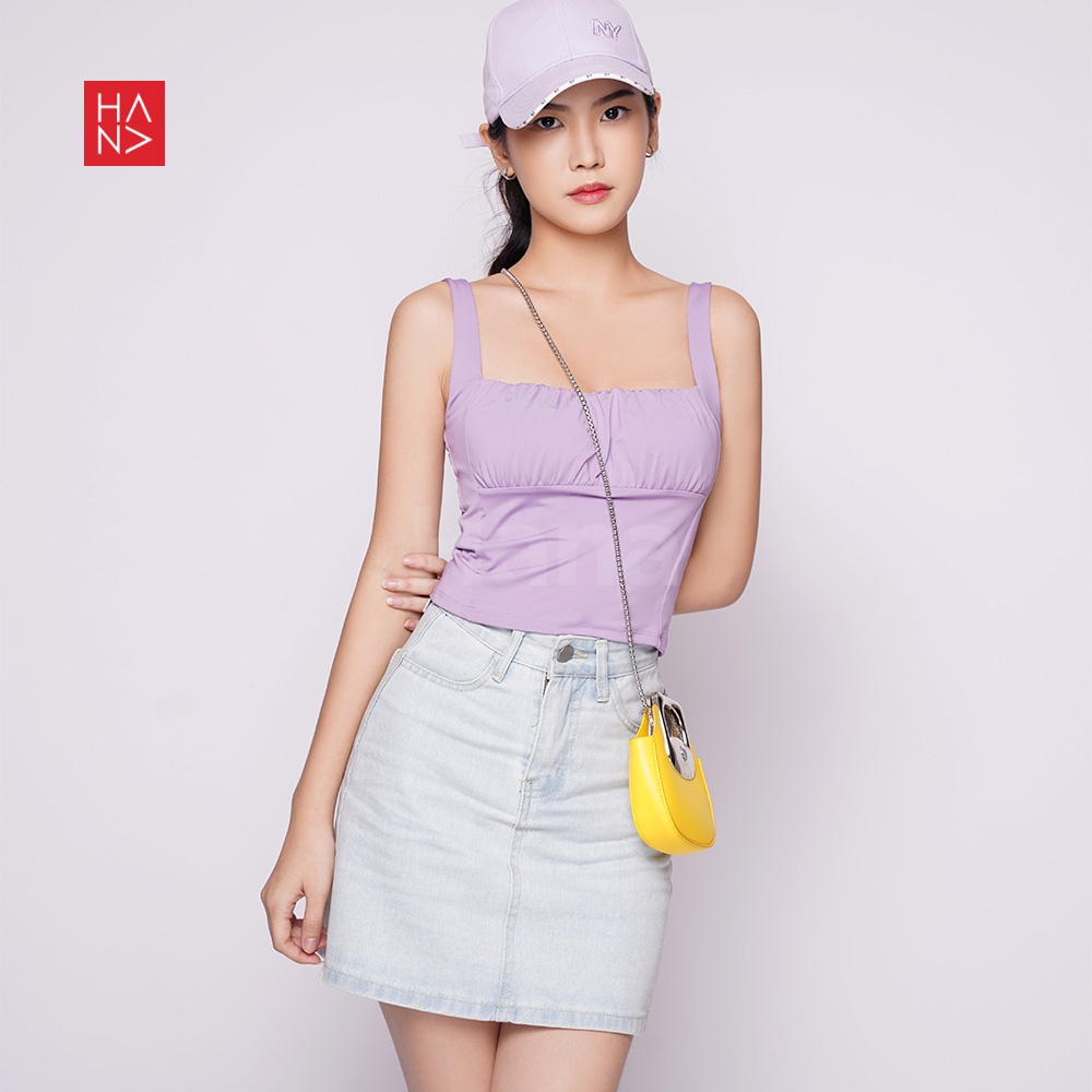 HanaFashion JKT - Larissa Ruched Tank Top Gaya Korea  - TT181