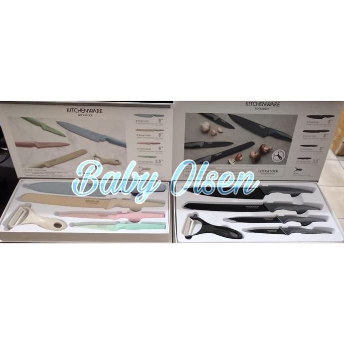 Silahkan Order] Pisau Set Locknlock /Pisau Dapur/Knife Set Lock N Lock - Pastel