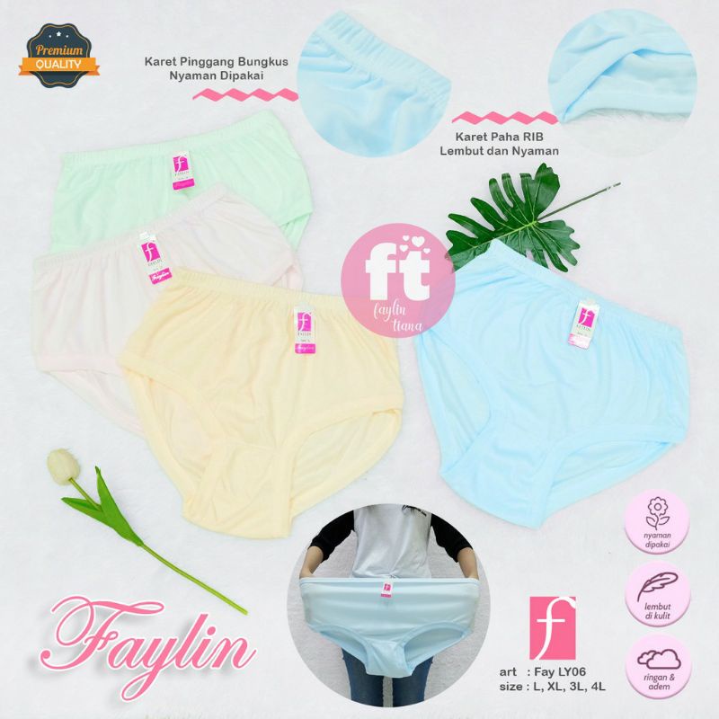 FAYLIN | Celana Dalam Wanita katun Jumbo/CD jumbo/Bisa Untuk Ibu Hamil/size L-XXXL/art Fay Ly06