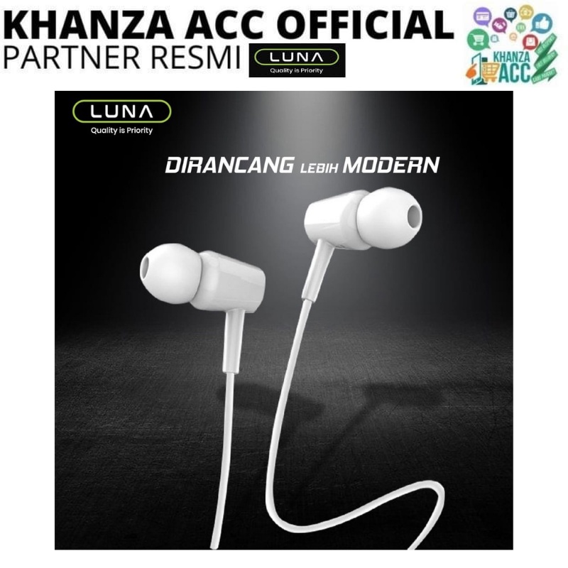 KHANZAACC Earphone LUNA E162 Wired Headset Super Bass In-Ear Original Murah