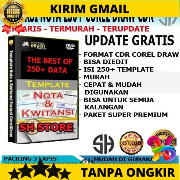 Paket Template Desain Nota design Siap Edit Siap Pakai Format CDR