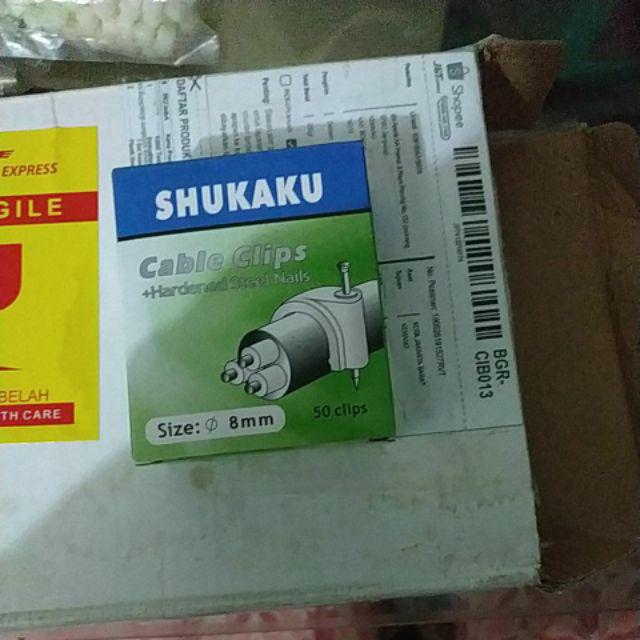 Klem Kabel Paku Beton 8mm Shukaku Klen Kabel Cable Clips 8 Mm
