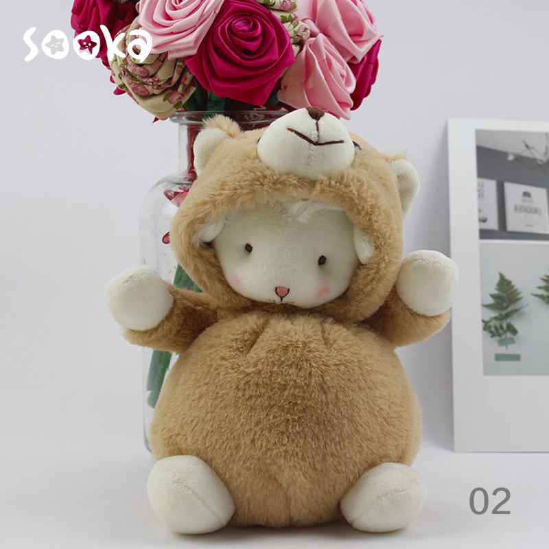 SOOKA Soft Plush Toy Doll-Boneka Anak Domba Sheep Bahan PP Cotton Hadiah untuk Anak Perempuan 20 CM SK-GDG1031