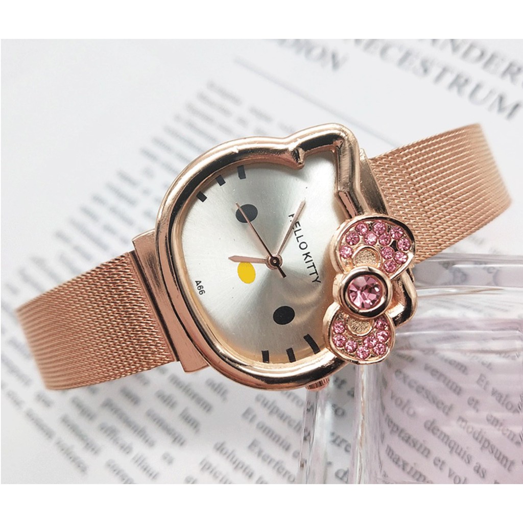 Jam Tangan Pasir Impor HELLO KITTY wanita Hot Trend Korea Fashion Anak dan Dewasa Analog Watch