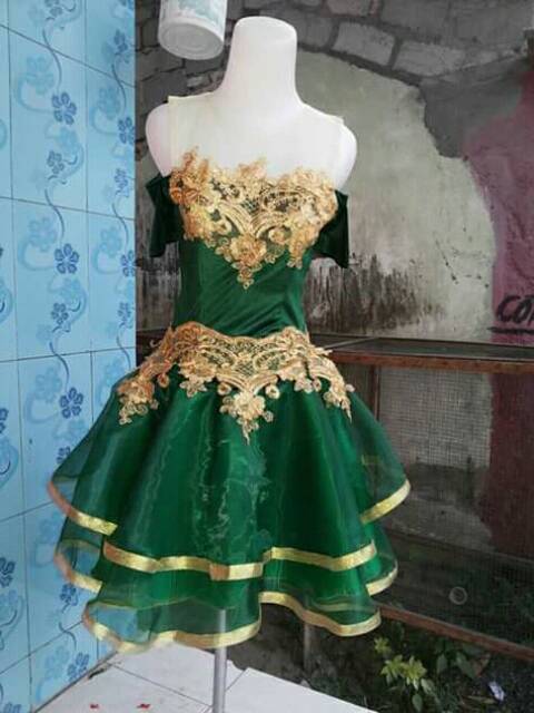 BAJU NYANYI ORGANZA MIX TILE KOMBI BRUKAT