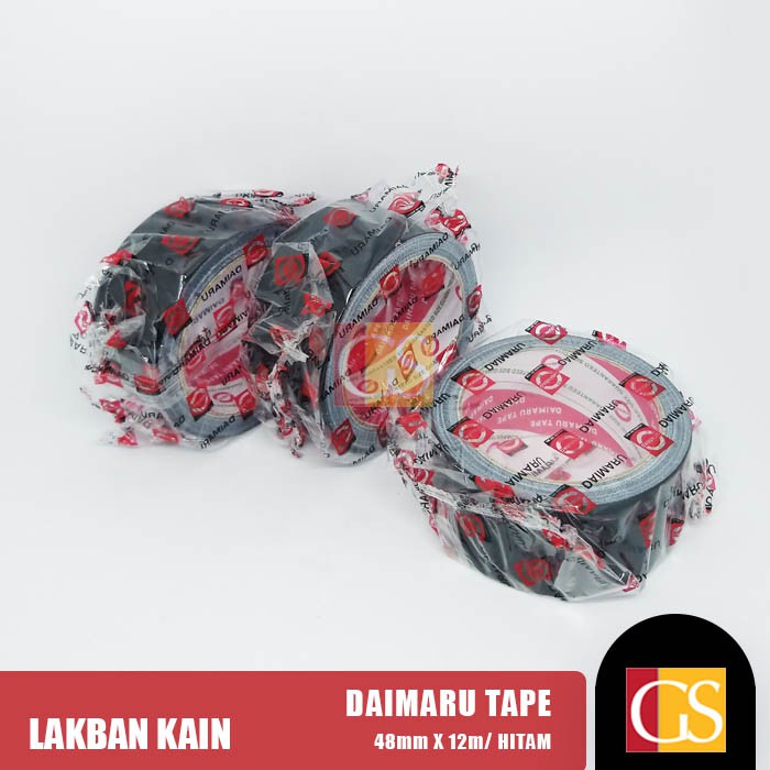 

Cloth Tape / Lakban Kain / Lakban Jilid Daimaru 2 inch 48 mm 12m Hitam
