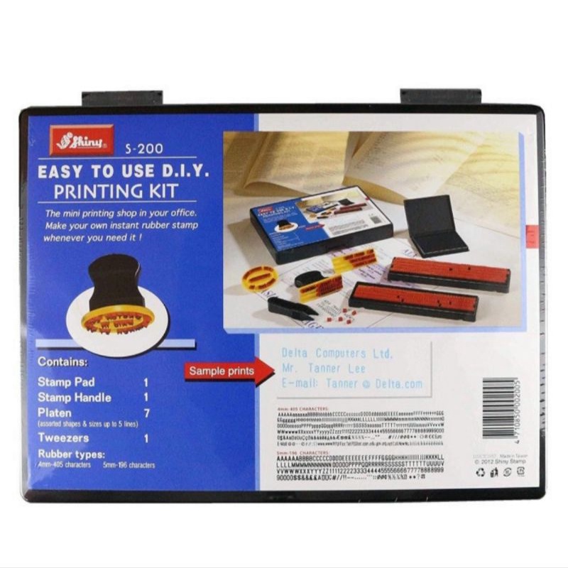 

Stempel Shiny S200 Printingkit DIY(Bongkar Pasang Huruf dan Angka)