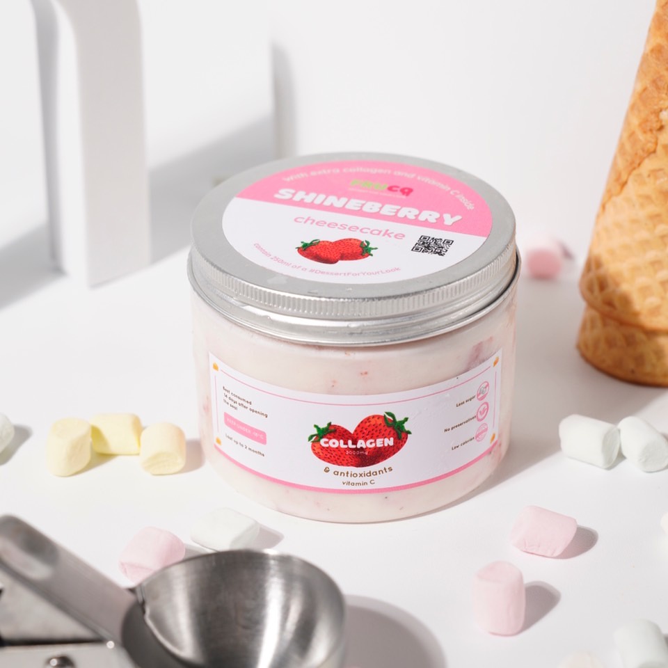 

THE FIRST COLLAGEN DESSERT IN INDONESIA - SHINEBERRY CHEESECAKE STRAWBERRY