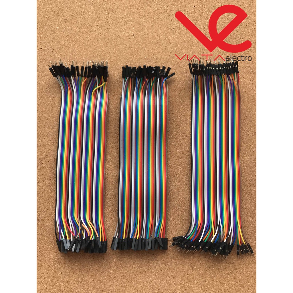 KABEL JUMPER KABEL PELANGI 40 PIN MALE TO FEMALE 20cm  3 TIPE