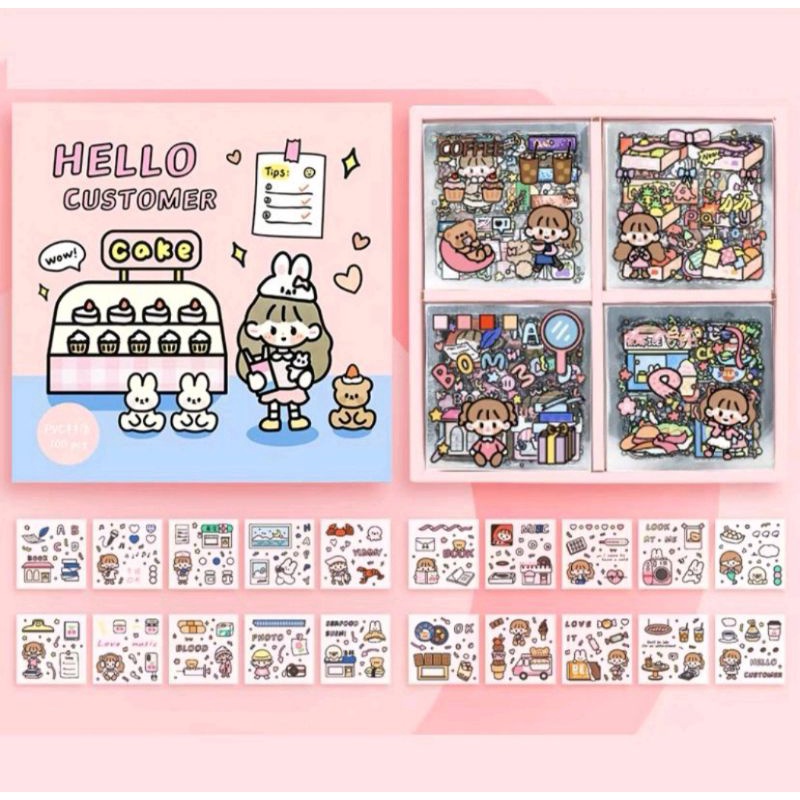 

stiker PET aesthetic stiker kawai stiker hits DIY stiker tumbler/botol stiker diary stiker HP siker laptop WATERPFOF