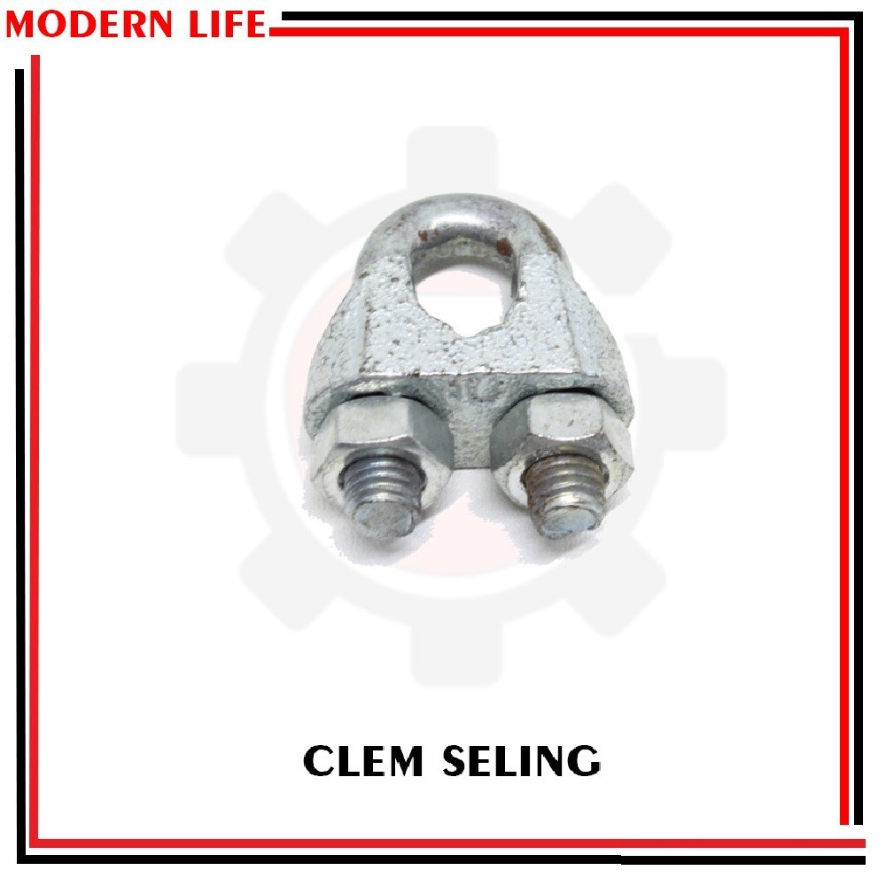 Klem Seling 3/8 inch Wire Clip Kuku Macan Clamp Kawat Baja Sling 10mm