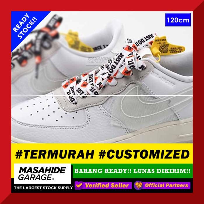 JUST DO IT LACES NIKE LIMITED EDITION - SHOELACES TALI SEPATU - WHITE