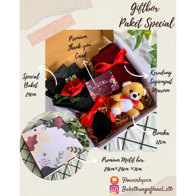 Buket box/ Giftbox/ Hampers/Hadiah valentine/ Hadiah cewek