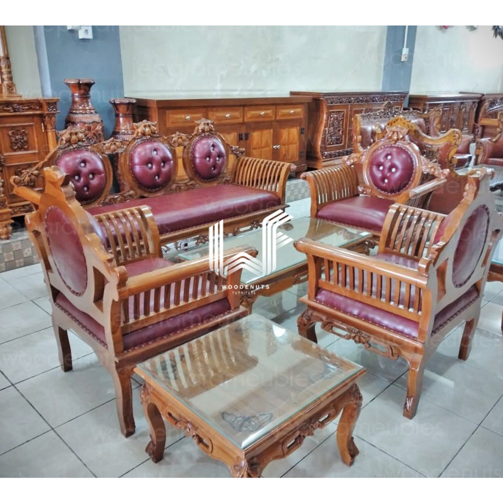 Sofa Set Meja Kursi Tamu Sofa Tamu Jati