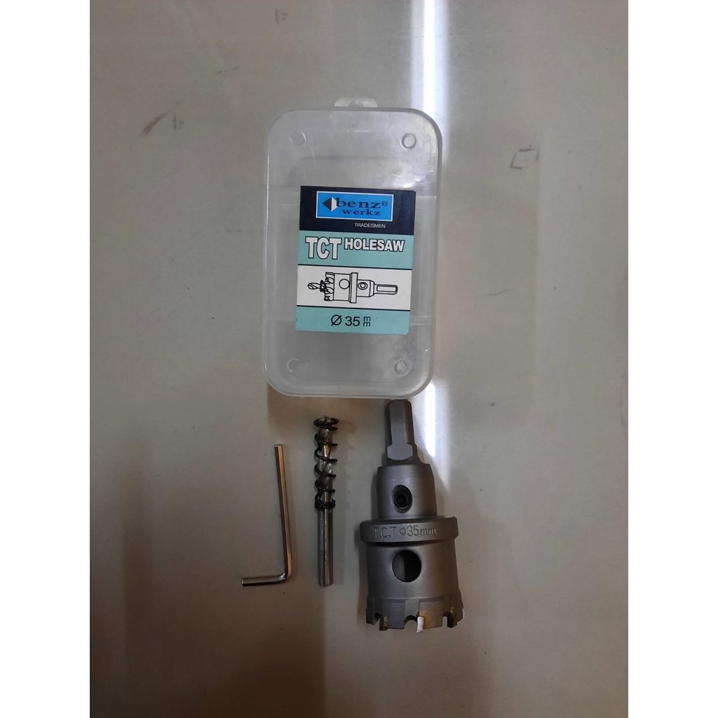 Hole Saw TCT BENZ WERKZ HoleSaw Carbide TCT untuk Stailess baja Pembolong Besi - 35mm